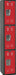 Lckr 3x1Lckr Red/Blk 72 x12 x18 UnAssm