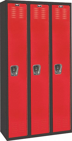 Lckr 1x3Lckr Red/Blk 72 x36 x18 UnAssm