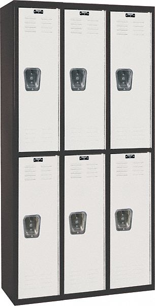 Lckr 2x3Lckr LtGry/Blk 72 x36 x18 Assm