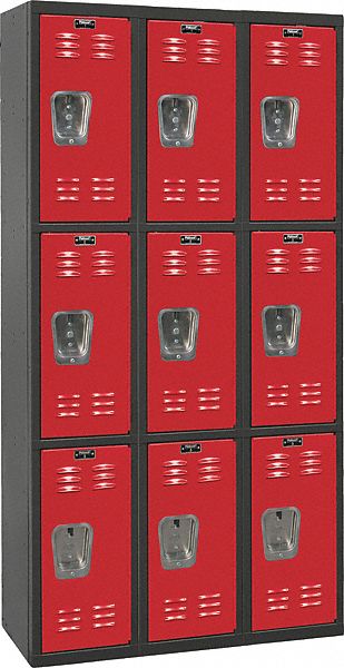 Lckr 3x3Lckr Red/Blk 72 x36 x18 UnAssm