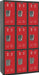 Lckr 3x3Lckr Red/Blk 72 x36 x18 UnAssm