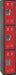 Lckr 3x1Lckr Red/Blk 72 x12 x18 Assm