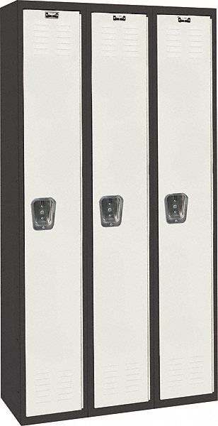 Lckr 1x3Lckr LtGry/Bk 72 x36 x18 UnAssm