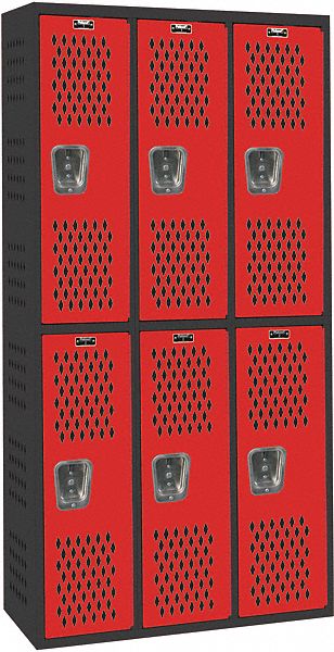Lckr 2x3Lckr Red/Blk 72 x36 x18 Assm