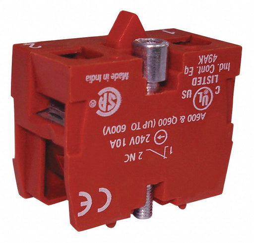Contact Block Black/Red 1NC 22 mm