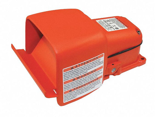 FootSwtch Orange CastIron SPDT Momentary