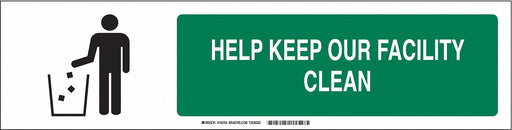 Sign Slider Insert 6x23 7/8in White Alum