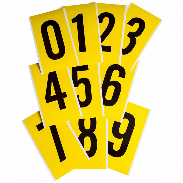 Number Label Set Vinyl 9 in H 5 in W