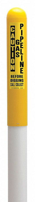 Utility Dome Marker 72in.H Yllw/Blk/Wht