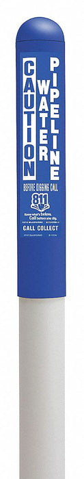 Utility Dome Marker 66 in H Blue/White