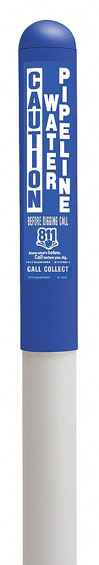 Utility Dome Marker Blue 66 in H