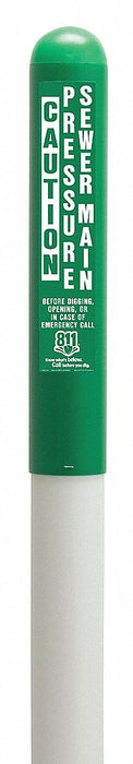 Utility Dome Marker Green 66 in H