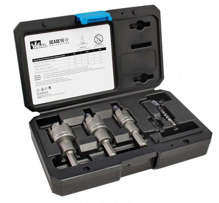 HoleCutterKit 4pcs Sizes 0.875 -1.375 