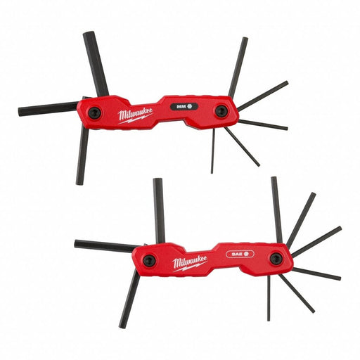 Folding hex key set