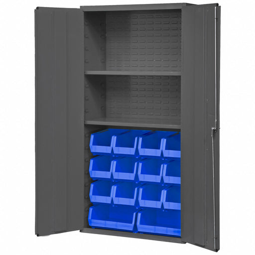 K4908 Bin Cabinet 72 x36 x18 Gray 14BlueBns