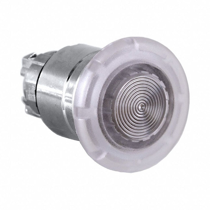 MushroomHeadPushButton Wht NoLamp 22mm