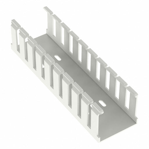Wire Duct Wide Slot White 2.25 W x 2 D