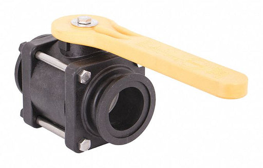 Manual 2-Way Ball Valve Flange Polypro