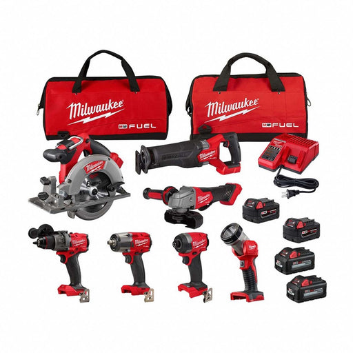 M18 FUEL 7PC Kit + M18 XC6.0 Battery 2PK