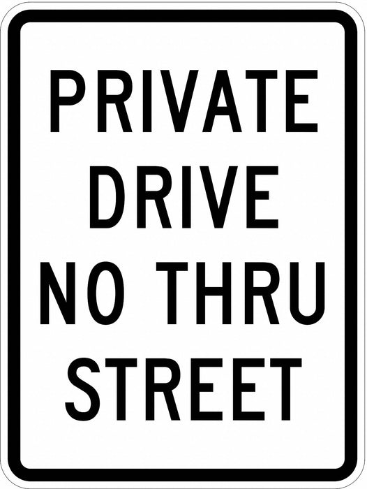 Traffic Sign 24 in x 18 in White