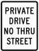 Traffic Sign 24 in x 18 in White
