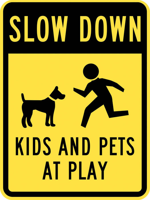 TrafficSign 24inx18in Black/Yellow