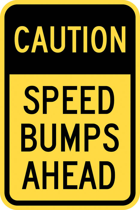 Traffic Sign 18 in x 12 in Yellow