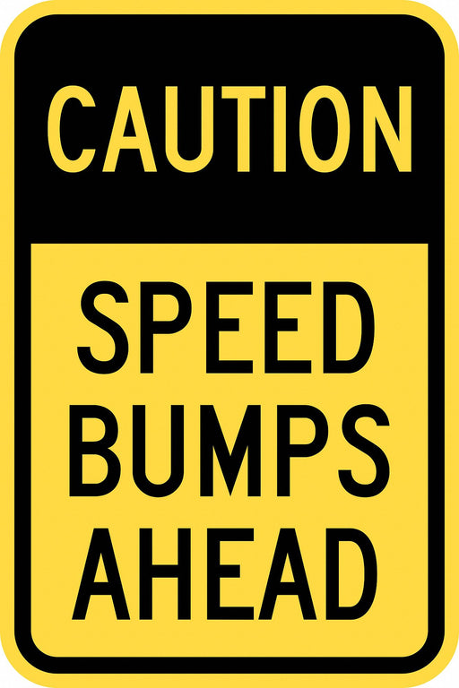 Traffic Sign 18 in x 12 in Yellow