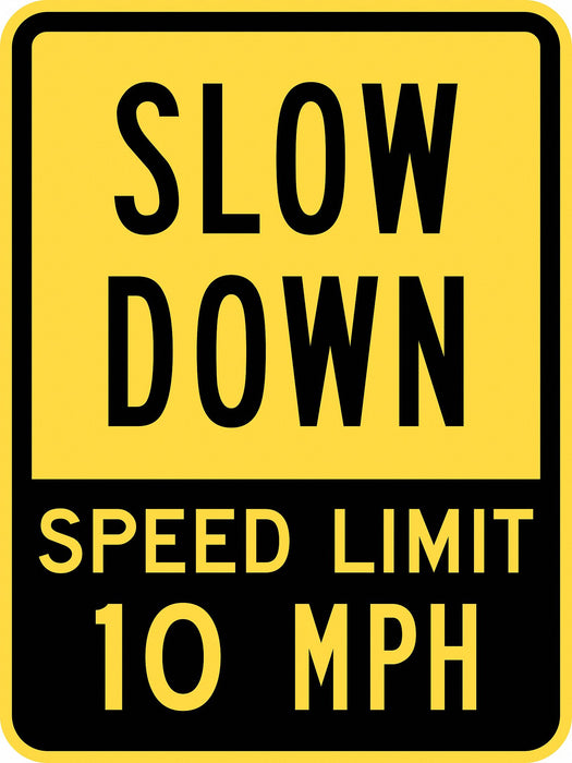 H1914 TrafficSign 24inx18in Black/Yellow