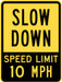 H1914 TrafficSign 24inx18in Black/Yellow