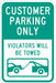 Customer Parking Sign 18 x 12 