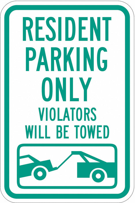Resident Parking Sign 18 x 12 