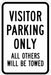 Visitor Parking Sign 18 x 12 