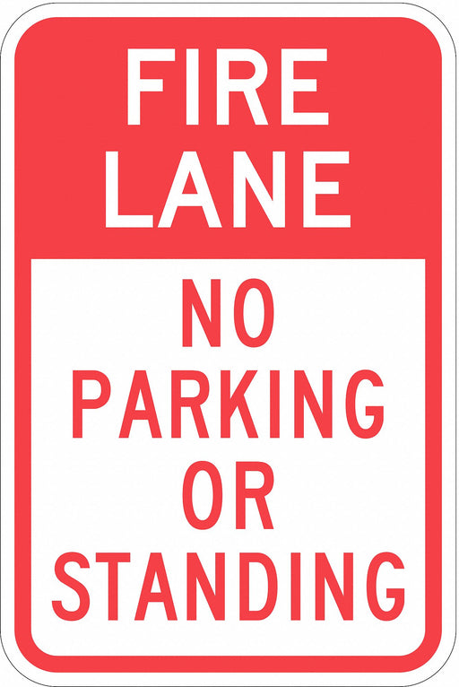 Fire Lane No Parking Sign 18 x 12 