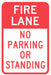 Fire Lane No Parking Sign 18 x 12 