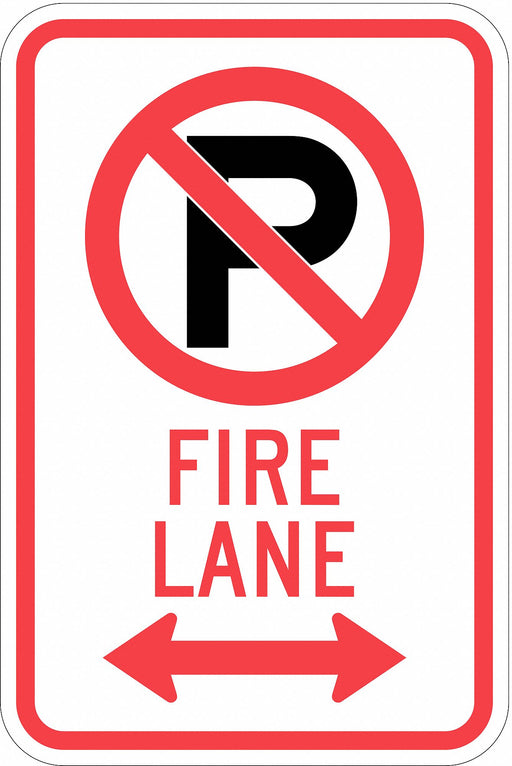 Fire Lane Parking Sign 18 x 12 