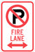 Fire Lane Parking Sign 18 x 12 
