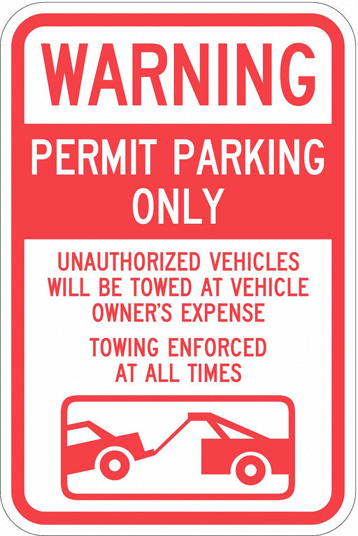 Permit Parking Sign 18 x 12 