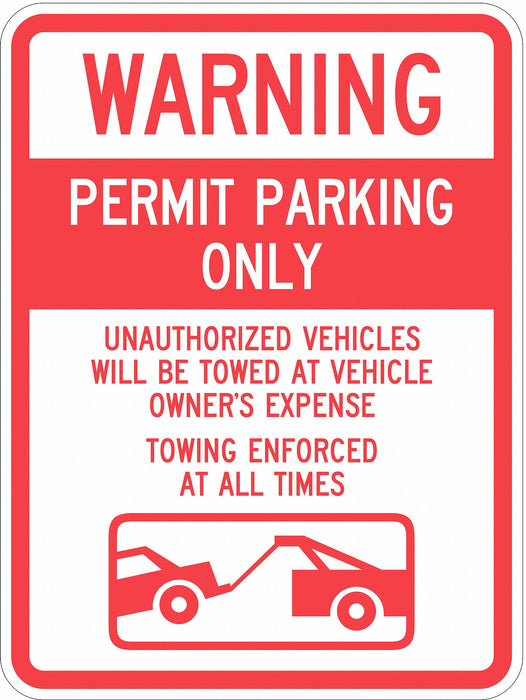 Permit Parking Sign 24 x 18 