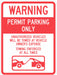 Permit Parking Sign 24 x 18 