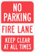 Fire Lane No Parking Sign 18 x 12 