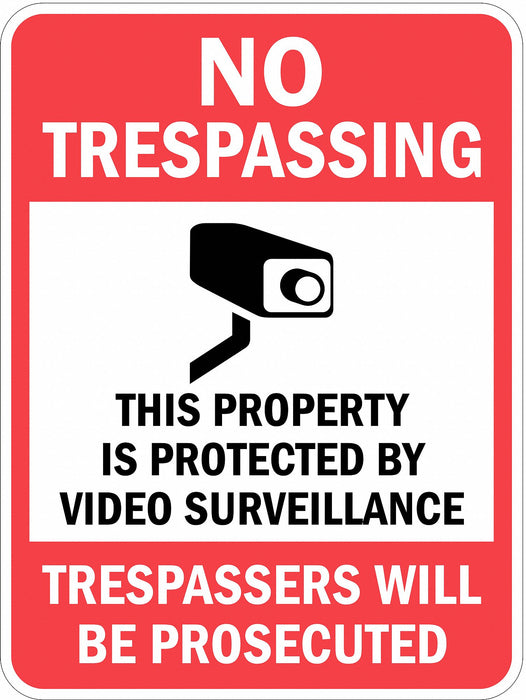 Property Sign 24 in x 18 in Aluminum