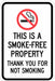Reflective No Smoking Sign 18x12in Alum