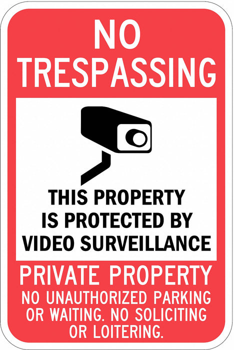 Rflctv No Trespassing NoticeSign 18x12in