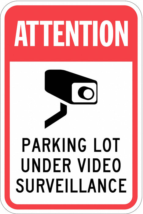 Parking Lot Surveillance Sign 18 x 12 