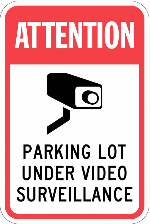 Parking Lot Surveillance Sign 18 x 12 