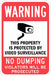 Rflctv Surveillance Warning Sign 18x12in