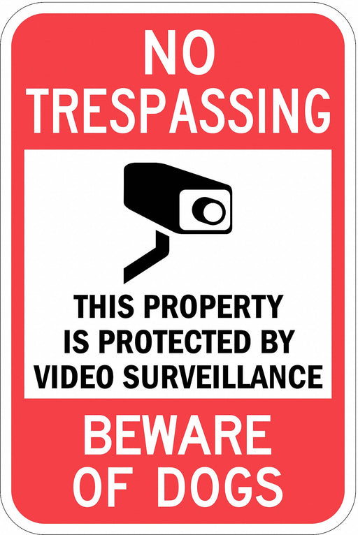 Rflctv No Trespassing Sign 18x12in Alum