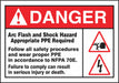 Arc Flash Label 7 inx10 in Vinyl