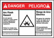 Arc Flash Label 3 1/2 inx5 in Vinyl